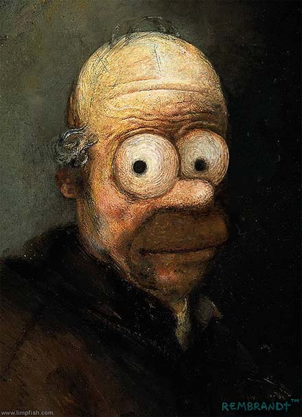 Rembrandt's Homer Simpson